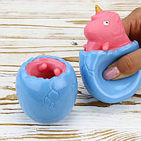 Іграшка антистрес Фуфлік Єдиноріг рожевий з блакитного яйця