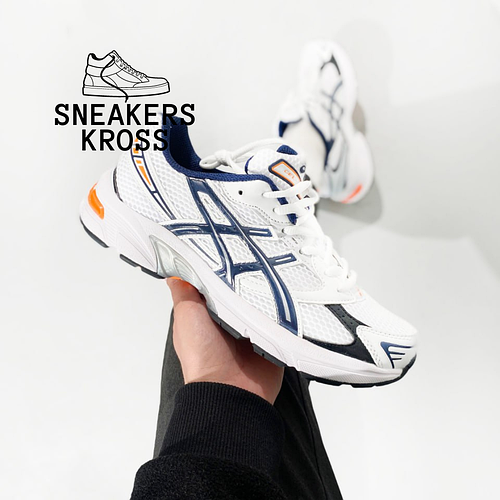 Женские кроссовки Asics Gel-1130 White Black Orange, кроссовки Асикс ...