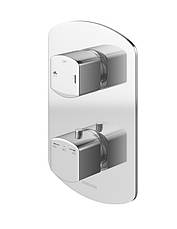 Душова система KOHLMAN FOXAL 40 CHROME з термостатом + BOX прихованого монтажу, фото 3