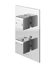 Душова система KOHLMAN EXCELENT 25 CHROME з термостатом + BOX прихованого монтажу, фото 4
