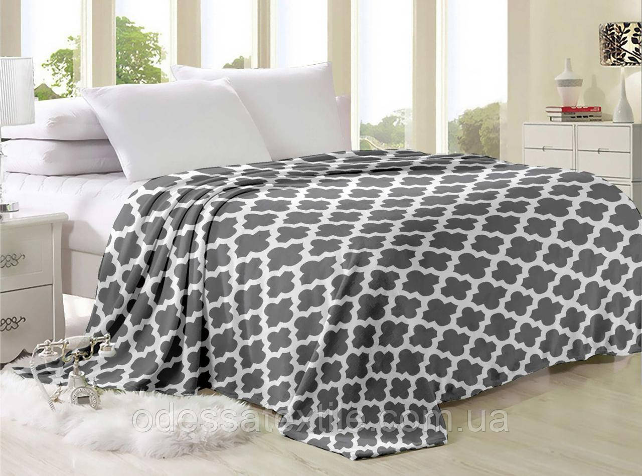 Плед з флісу Бубна сіра (160х210), фото 1