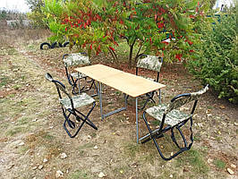 Розкладні столи на природу купити розкладні крісла "Кріпиш ФП2+4п" стільці складні для пікніка пром юа