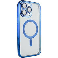 Хромовий чохол TPU Chrome Magnetic із захистом камери для Apple iPhone 14 Pro Max (6.7") з MagSafe Blue