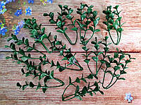 (10 шт) Искусственная веточка самшита для декора, 8 см, цвет ЗЕЛЕНЫЙ