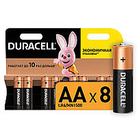 Лужні батарейки Duracell AA, 8 шт. в упаковці