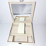 Скринька для прикрас шкірозамінник велика червона, фото 3