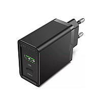 Сетевое зарядное устройство Vention Two-Port USB(A+C) Wall Charger (18W/20W) EU-Plug Black FBBB0-EU