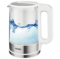 Скляний електрочайник 1.7 л Mesko MS 1301w з регулятором температури