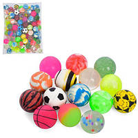 М'яч стрибун 2,7см, ЦІНА ЗА УП. 100ШТ, каучук, мікс видів, пак. 18*24*4см