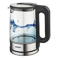 Скляний електрочайник 1.7 л Mesko MS 1301b з регулятором температури