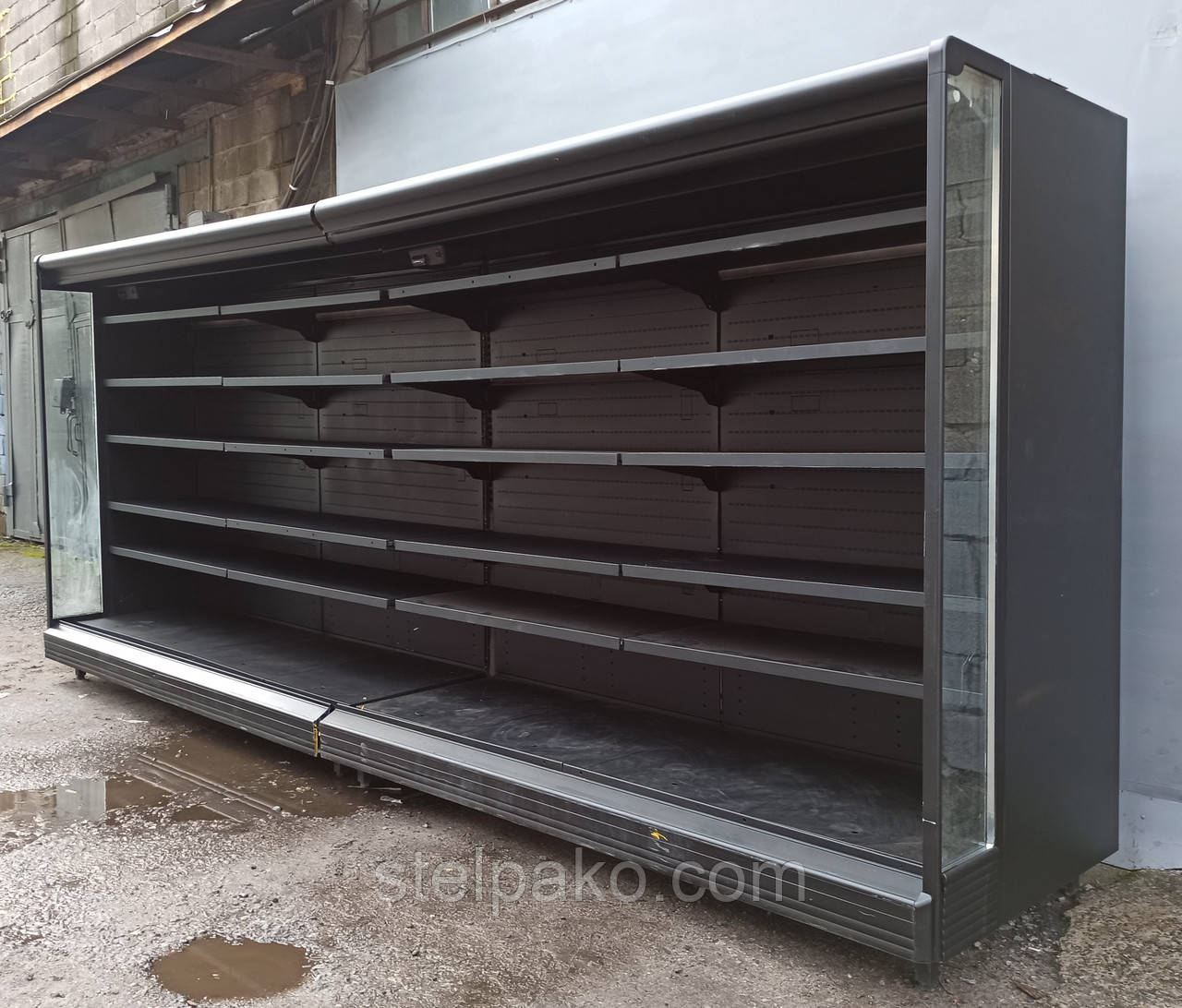 Лінія холодильних регалів під виносний холод «Linde» 5.04 м., (Німеччина), (+2° +10°), Б/у, фото 1