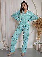 Пижама женская с цветочным принтом "СОФТ", ткань Софт, Украина,