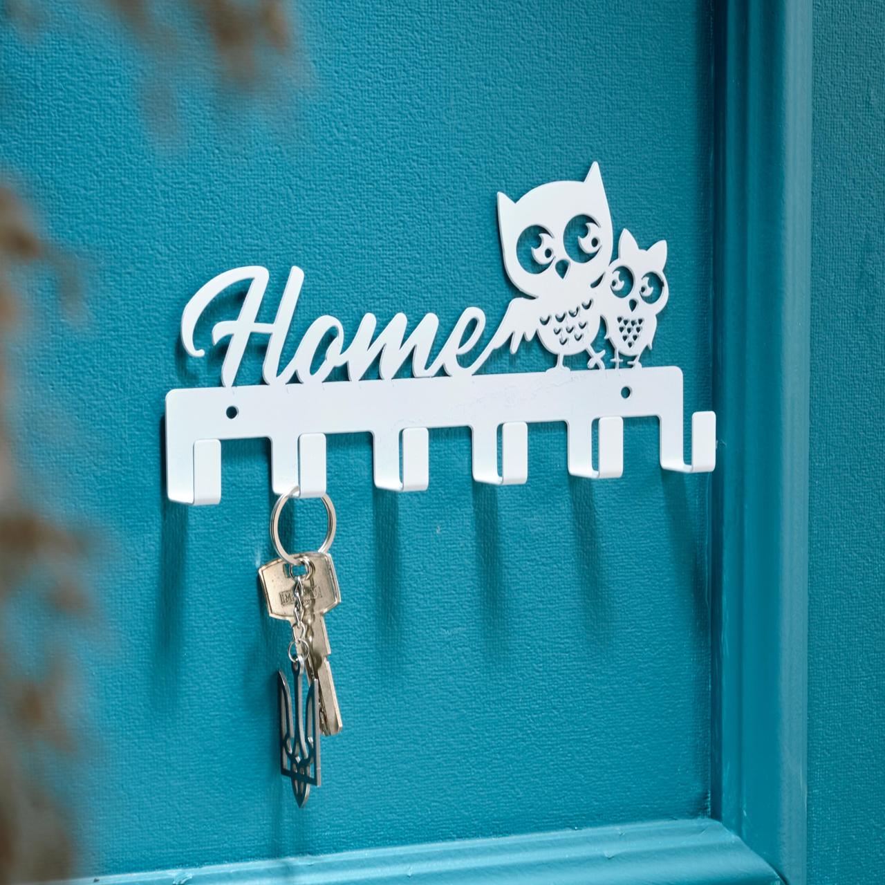 Ключниця настінна металічна 21*11см на 6 гачків Home