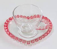 Чашка с блюдцем «Розовое Сердце» кофе 100 мл