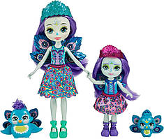 Ляльки Енчантималс Павич Сестрички Паттер і Пієра (Enchantimals Patter & Piera Peacock Sister Dolls) HCF83