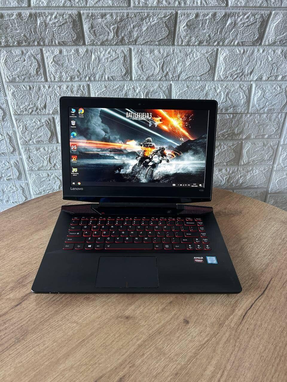 Б/в Ігровий ноутбук Lenovo IdeaPad Y700-14ISK 14" 1920x1080| i7-6700HQ| 16GB RAM| 256GB SSD| Radeon R9 M375 4GB