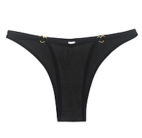 Бавовняні трусики з серцями XS, Чорний