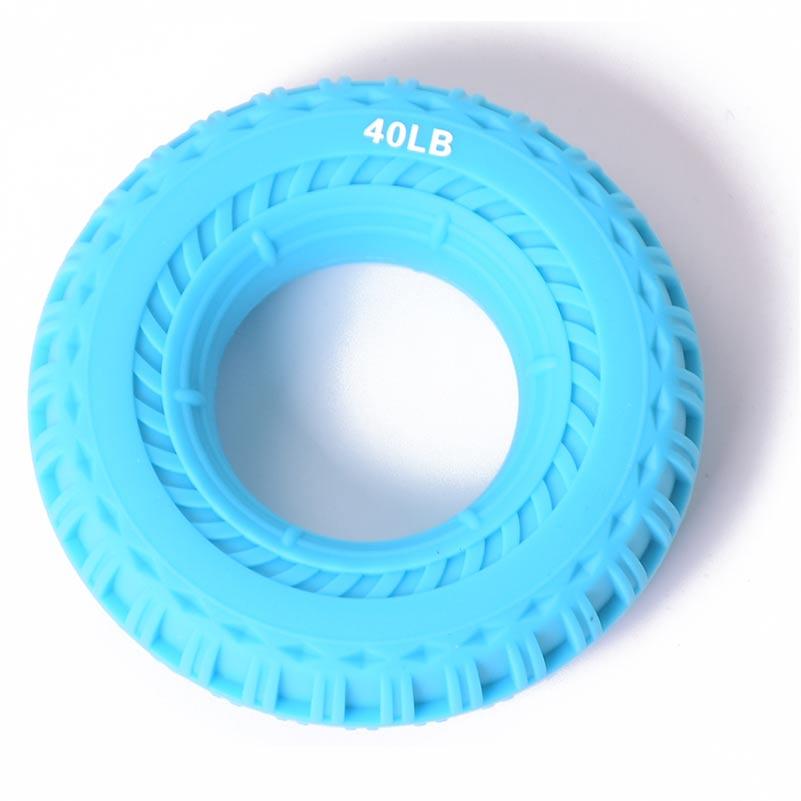 Невеликий круглий еспандер для реабілітації кисті та передпліччя з навантаженням 18 кг(40LB) 9131 блакитний, фото 1