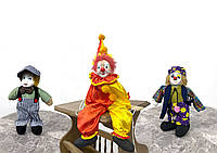 Набір колекційних фарфорових клоунів ,45 см, 22 см, 31 см, Дуже хороший стан