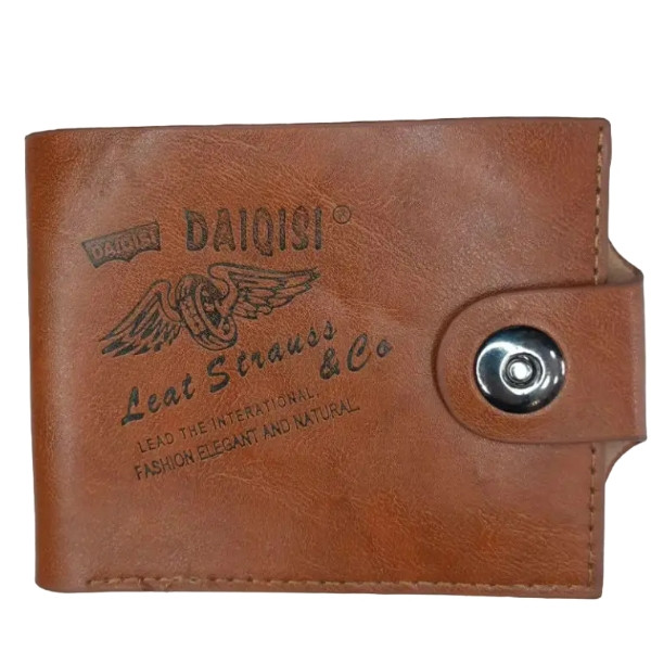 Гаманець чоловічий з екошкіри DAIGIST DAIQISI Leat Strauss&Co Коричневий