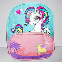 Рюкзак детский для девочки с единорогом цвет мята 2220