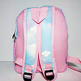 Рюкзак дитячий текстильний 3801 єдиноріг блакитний, фото 2