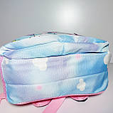 Рюкзак дитячий текстильний 3801 єдиноріг блакитний, фото 4