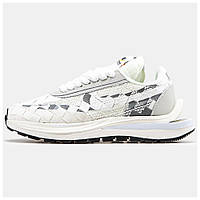 Мужские кроссовки Nike Sacai VaporWaffle x Jean Paul Gaultier White Black, белые кроссовки найк сакаи вапор