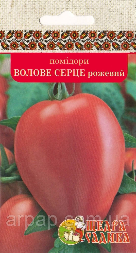 ТОМАТ ВОЛОВЕ СЕРЦЕ РОЖЕВИЙ (0,3Г), фото 1