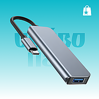 USB 3.1 Type-C хаб разветвитель на 4x USB 3.0/USB 2.0, BC1.2, металл