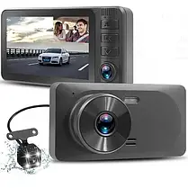 Відеореєстратор c 3-ма Камерами Dash Cam T695, Автомобільний Реєстратор з Камерою Заднього Виду, фото 5