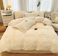 Велюровое постельное белье с травкой евро комплект/теплое постельное белье