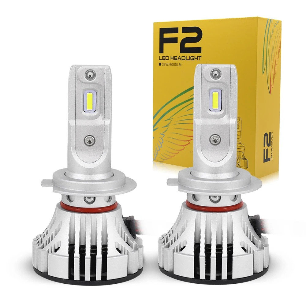 LED Лампи для Фар F2 H7 Solar, Комплект Автомобільних Світлодіодних Ламп, фото 1