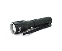 Ліхтар ручний Watton WT-087, 1LED Cree T6, 10W, 5 режимів, 18650/2800mah (перехідник 3*AAA), Black, IP44, СЗУ + АЗУ, 120х33х33мм,