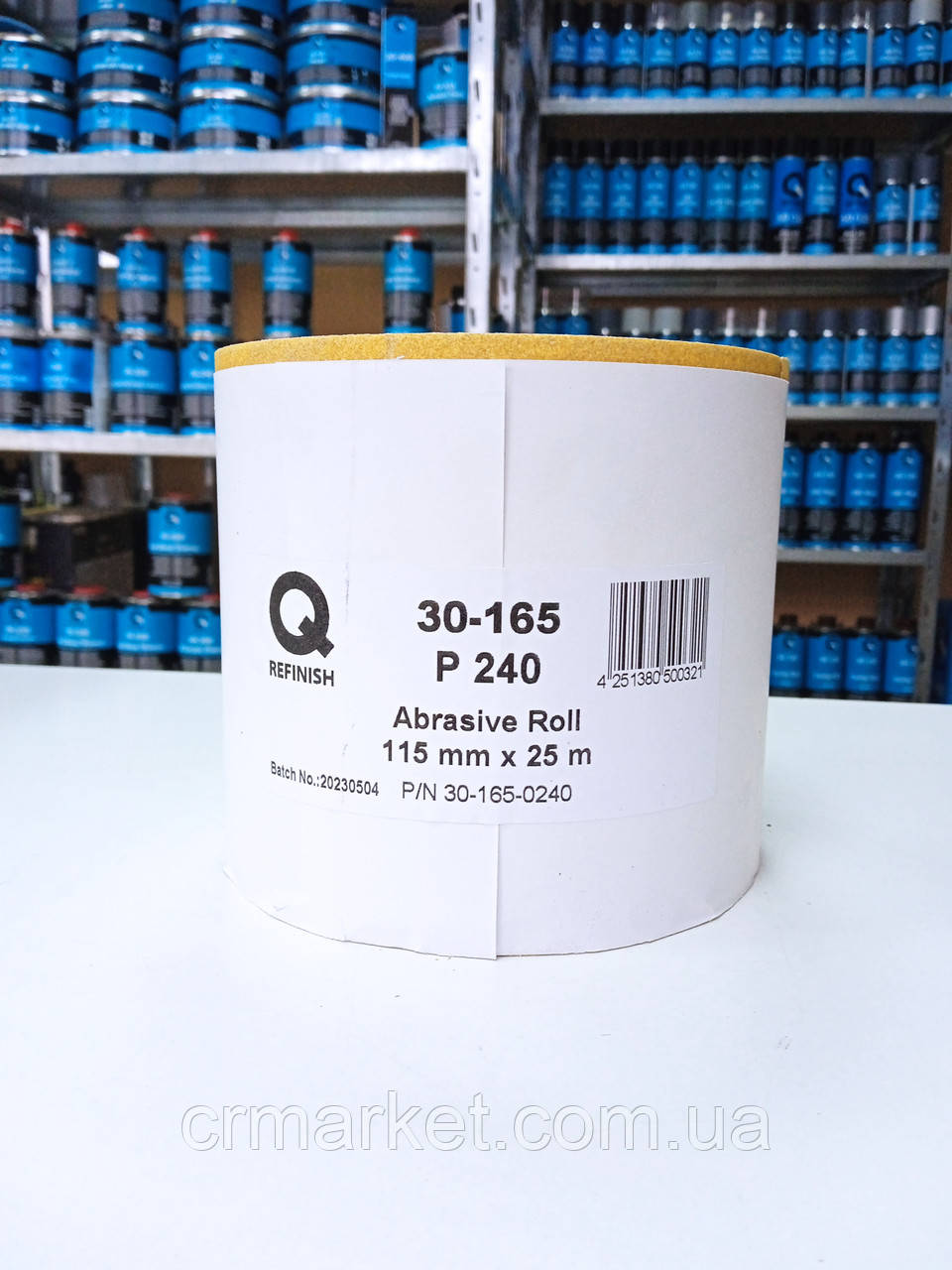Абразивний папір для сухого шліфування Q-REFINISH 30-165, 115мм х 25м, P240, фото 1