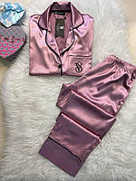 Піжама жіноча Victoria's Secret шовкова рожева