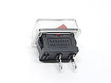 Клавішний перемикач KCD1-101W/2P ON-OFF з мідними контактами та ковпачком 2pin червоний, фото 7