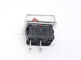 Клавішний перемикач KCD1-101W/2P ON-OFF з мідними контактами та ковпачком 2pin червоний, фото 10