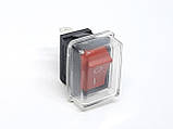 Клавішний перемикач KCD1-101W/2P ON-OFF з мідними контактами та ковпачком 2pin червоний, фото 9