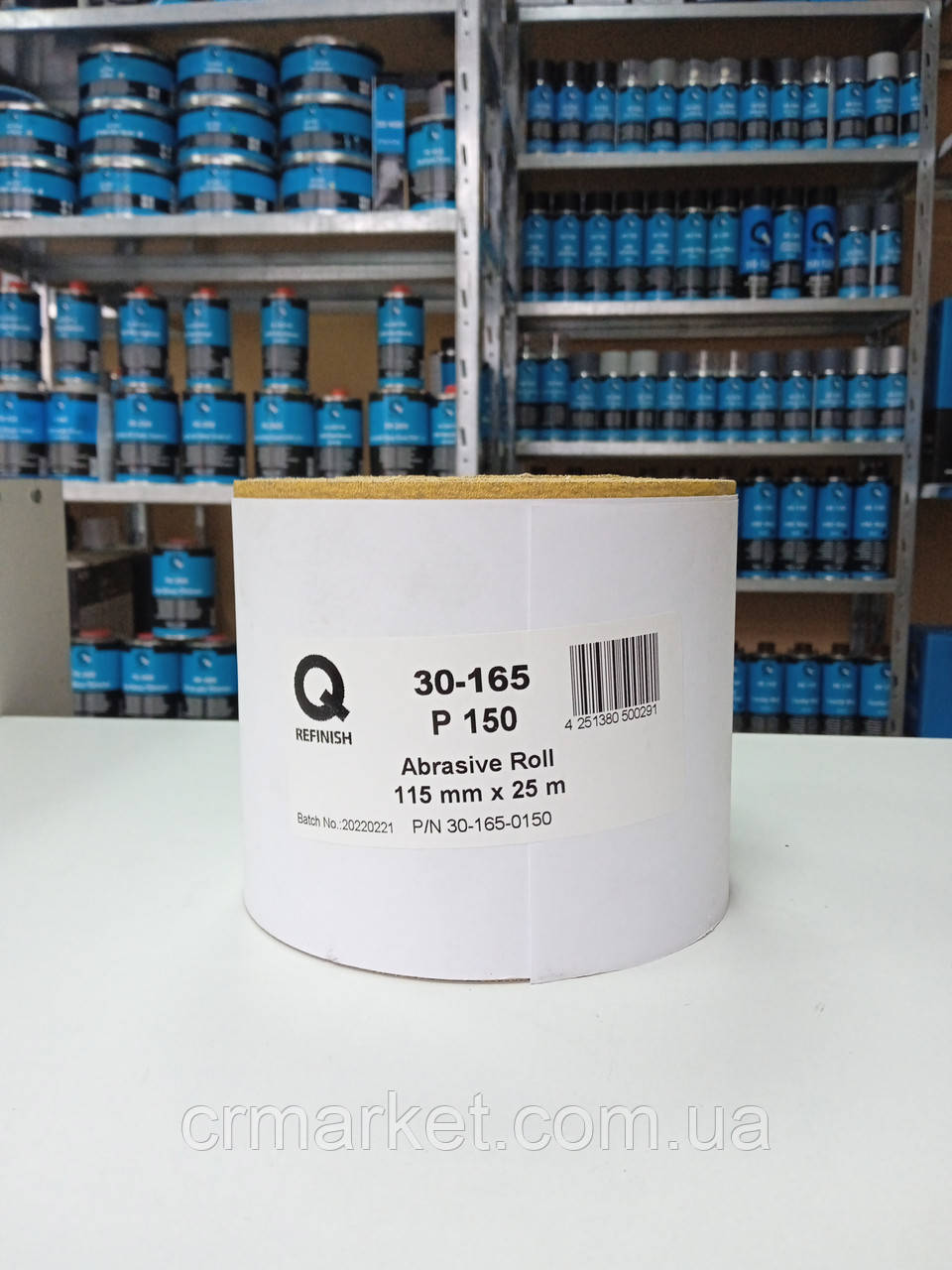 Абразивний папір для сухого шліфування Q-REFINISH 30-165, 115мм х 25м, P150, фото 1