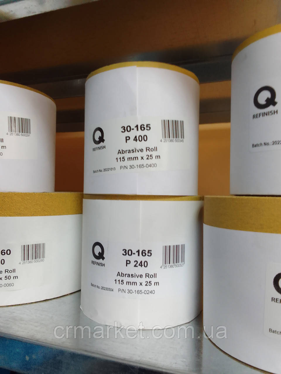 Абразивний папір для сухого шліфування Q-REFINISH 30-165, 115мм х 25м, P120, фото 1