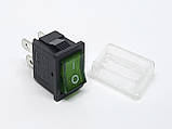 Клавішний перемикач KCD1-104W/4P ON-OFF з мідними контактами та ковпачком 4pin зелений, фото 9