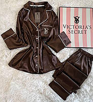 Піжама жіноча Victoria's Secret шовкова шоколад