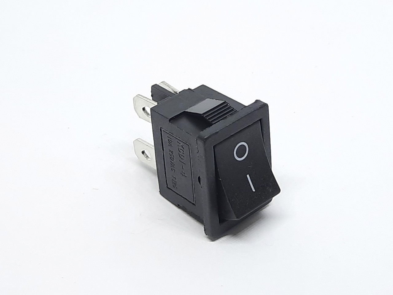 Клавішний перемикач KCD1-104/4P ON-OFF з мідними контактами 4pin чорний