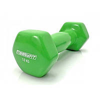 Гантель для фитнеса EasyFit EF-0010-G 1 кг, с виниловым покрытием, салатовая, Lala.in.ua