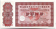 Банкнота, Германия ФРГ 5 марок 1958. UNC