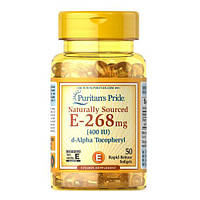 Puritan's Pride Vitamin E-400 iu Naturally Sourced 50 жидких капсул