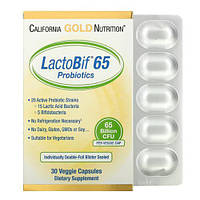 California Gold Nutrition LactoBif Probiotics 65 Billion CFU 30 растительных капсул