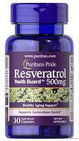 Puritan's Pride Resveratrol 500 mg 30 капсул быстрого высвобождения