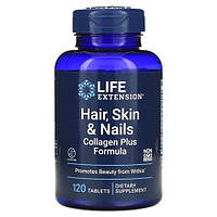 Life Extension Hair, Skin & Nails Collagen Plus Formula 120 таблеток